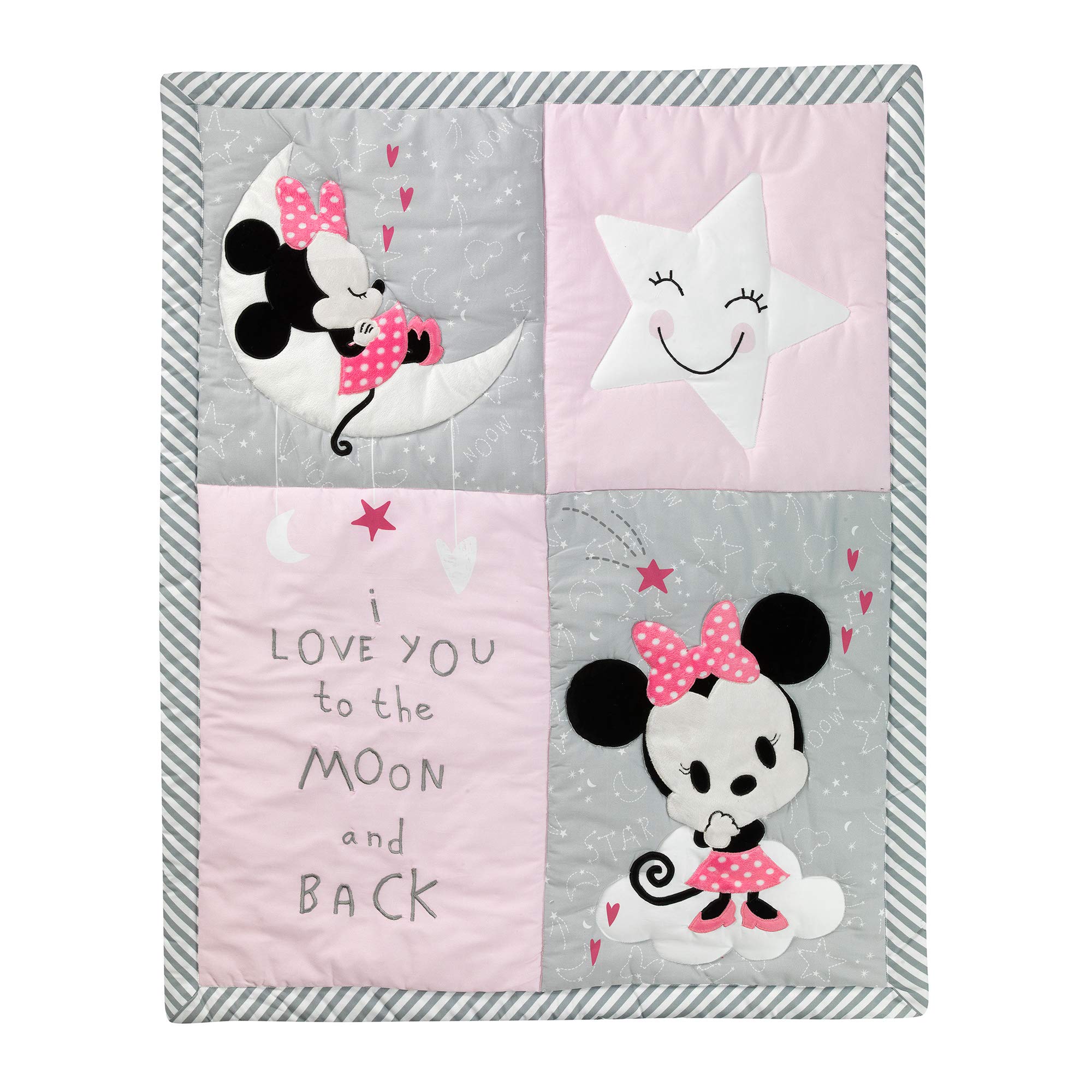 Foto 4 pulgar | Juego De Ropa De Cama Para Cuna Lambs & Ivy Disney Baby Minnie Mouse, Rosa - Venta Internacional.