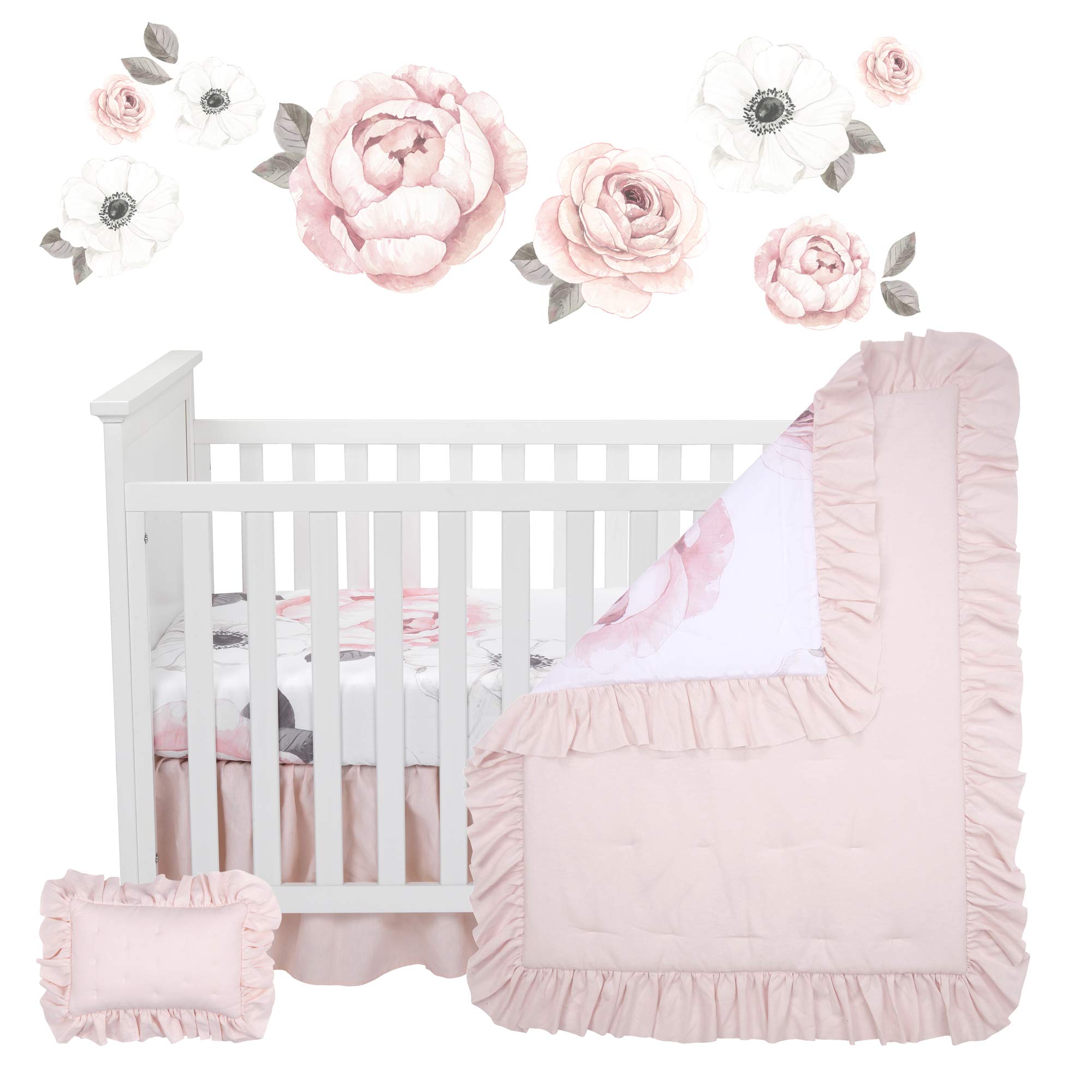 Foto 2 pulgar | Sets para Cuna Lambs & Ivy Floral Garden Acuarela Rosa - Venta Internacional