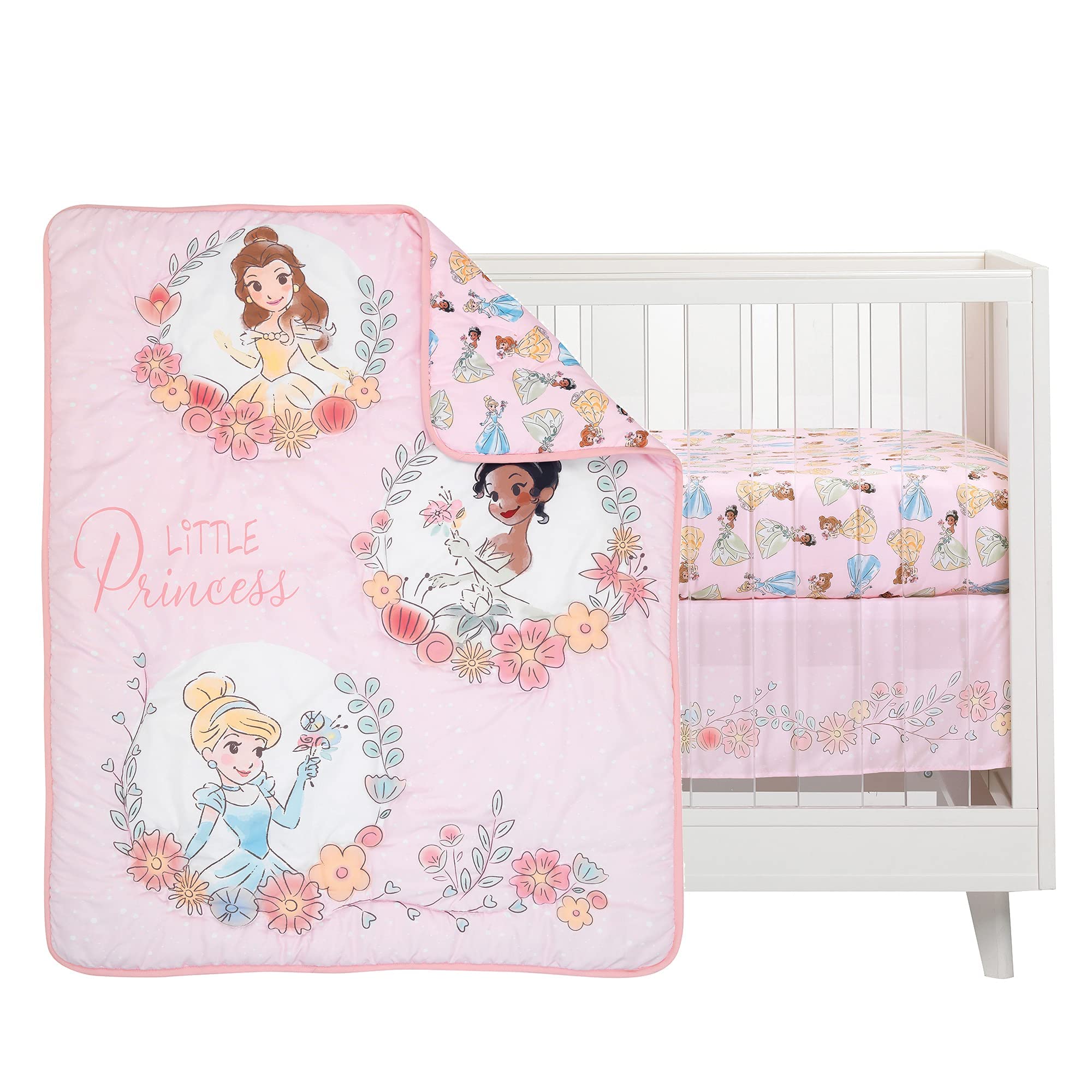 Foto 2 pulgar | Juego De Ropa De Cama Para Cuna Lambs & Ivy Princesses Disney Pink, 3 Unidades - Venta Internacional.