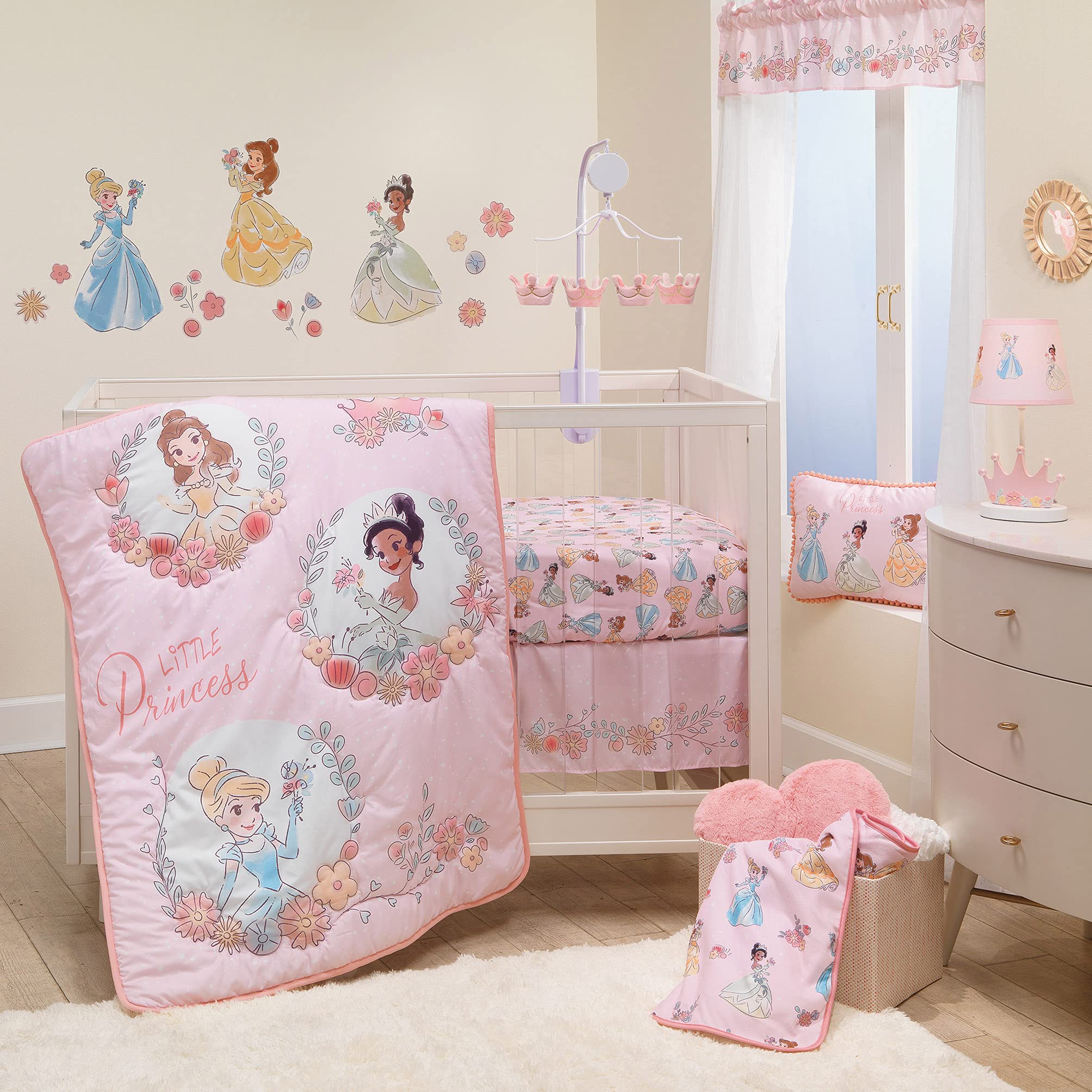 Foto 3 pulgar | Juego De Ropa De Cama Para Cuna Lambs & Ivy Princesses Disney Pink, 3 Unidades - Venta Internacional.