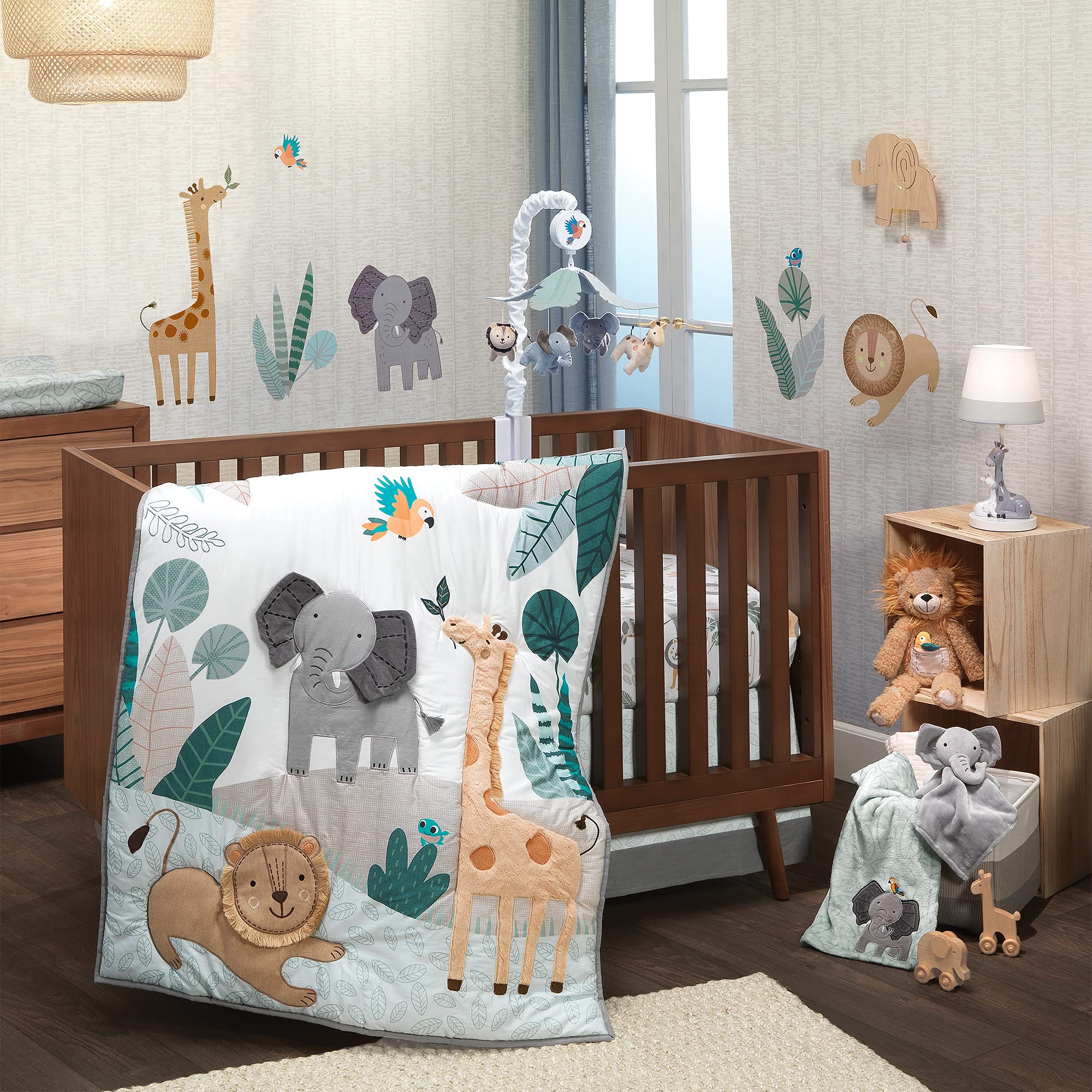 Foto 3 pulgar | Set para Cuna Lambs & Ivy Jungle Friends 5 Piezas - Venta Internacional