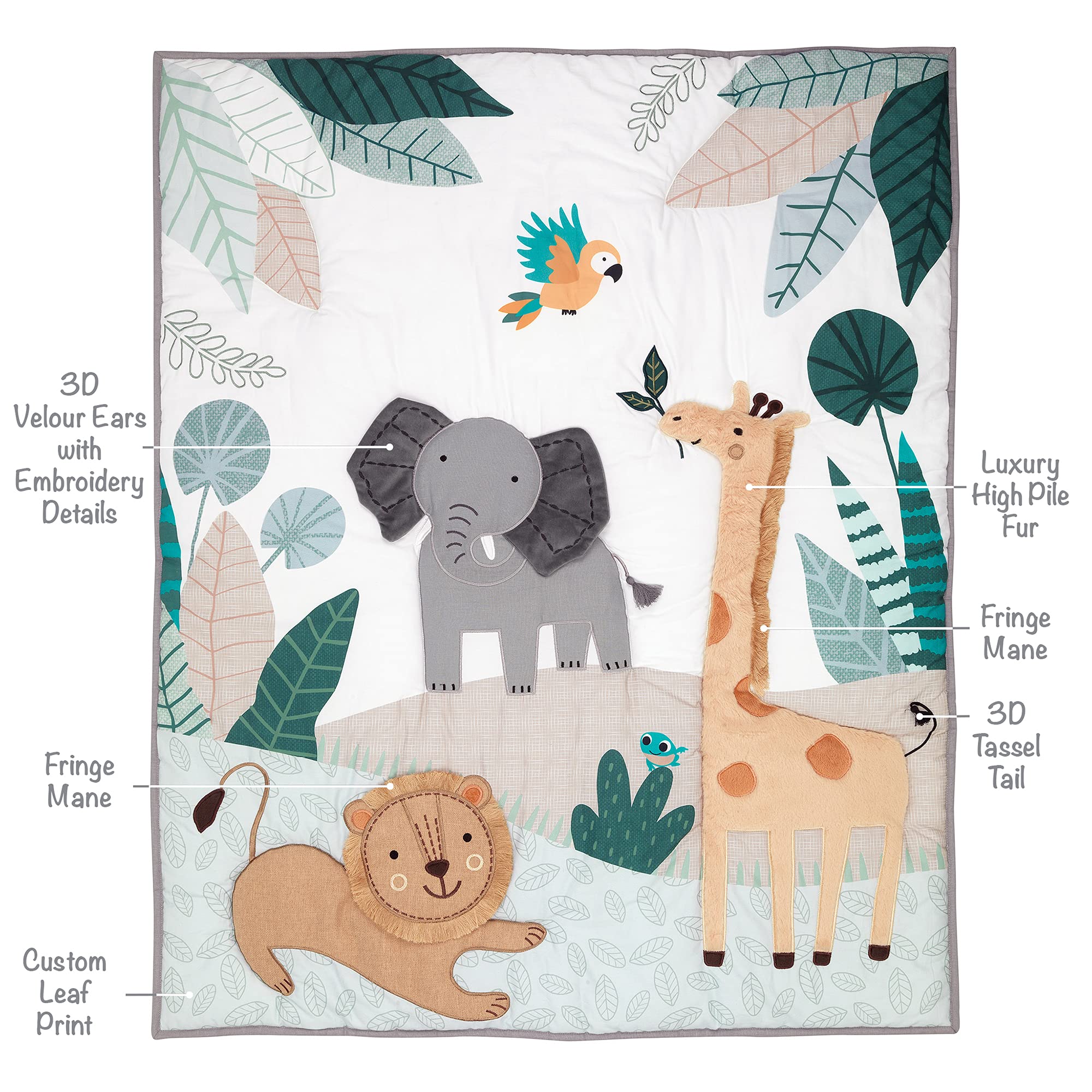 Foto 4 pulgar | Set para Cuna Lambs & Ivy Jungle Friends 5 Piezas - Venta Internacional