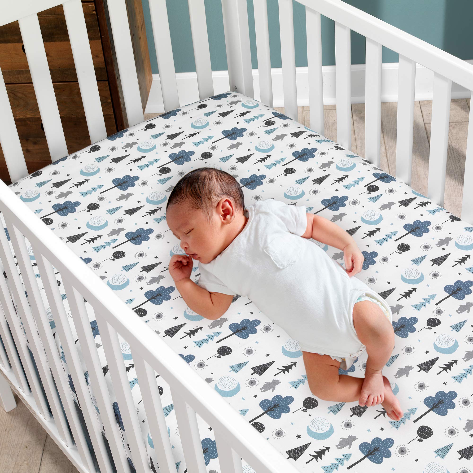 Foto 6 | Juego De Ropa De Cama Para Cuna Lambs & Ivy Forever Pooh, 3 Piezas, Azul - Venta Internacional.