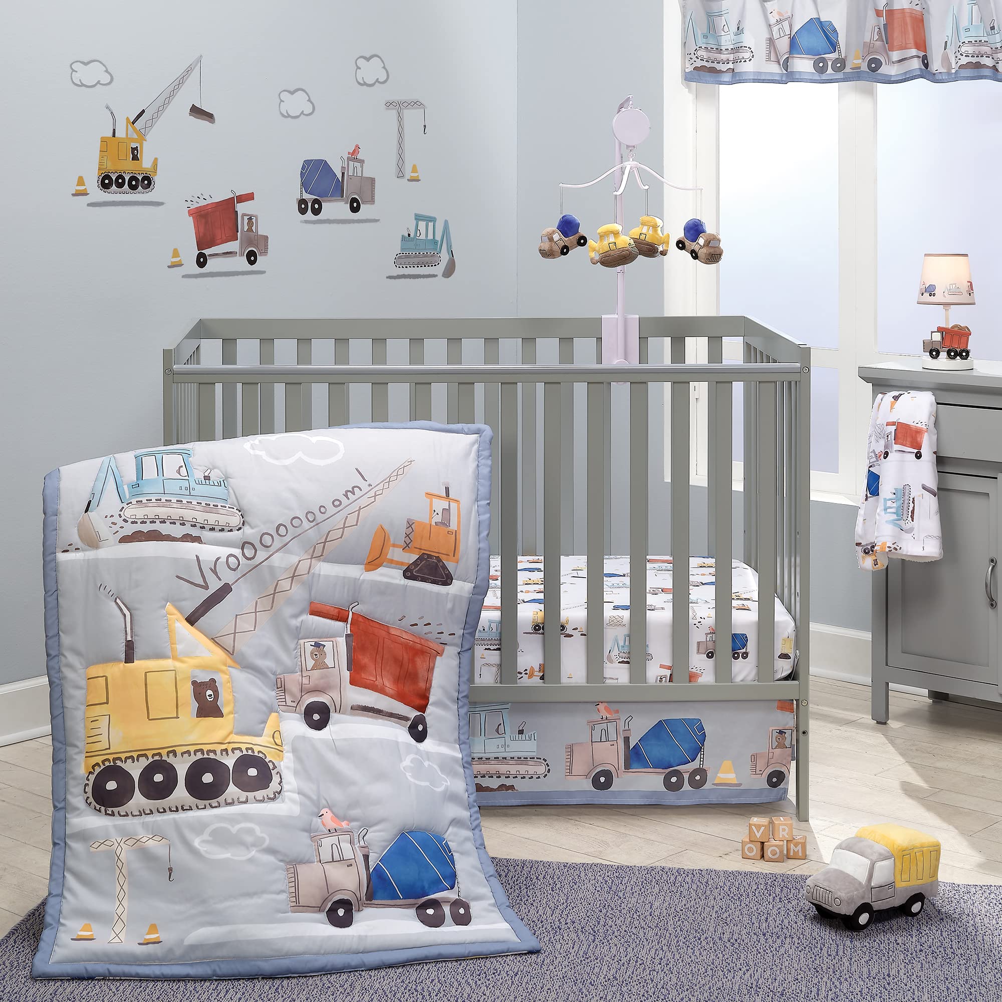 Juego De Ropa De Cama Para Cuna Bedtime Originals Construction Zone De 3 Piezas - Venta Internacional.