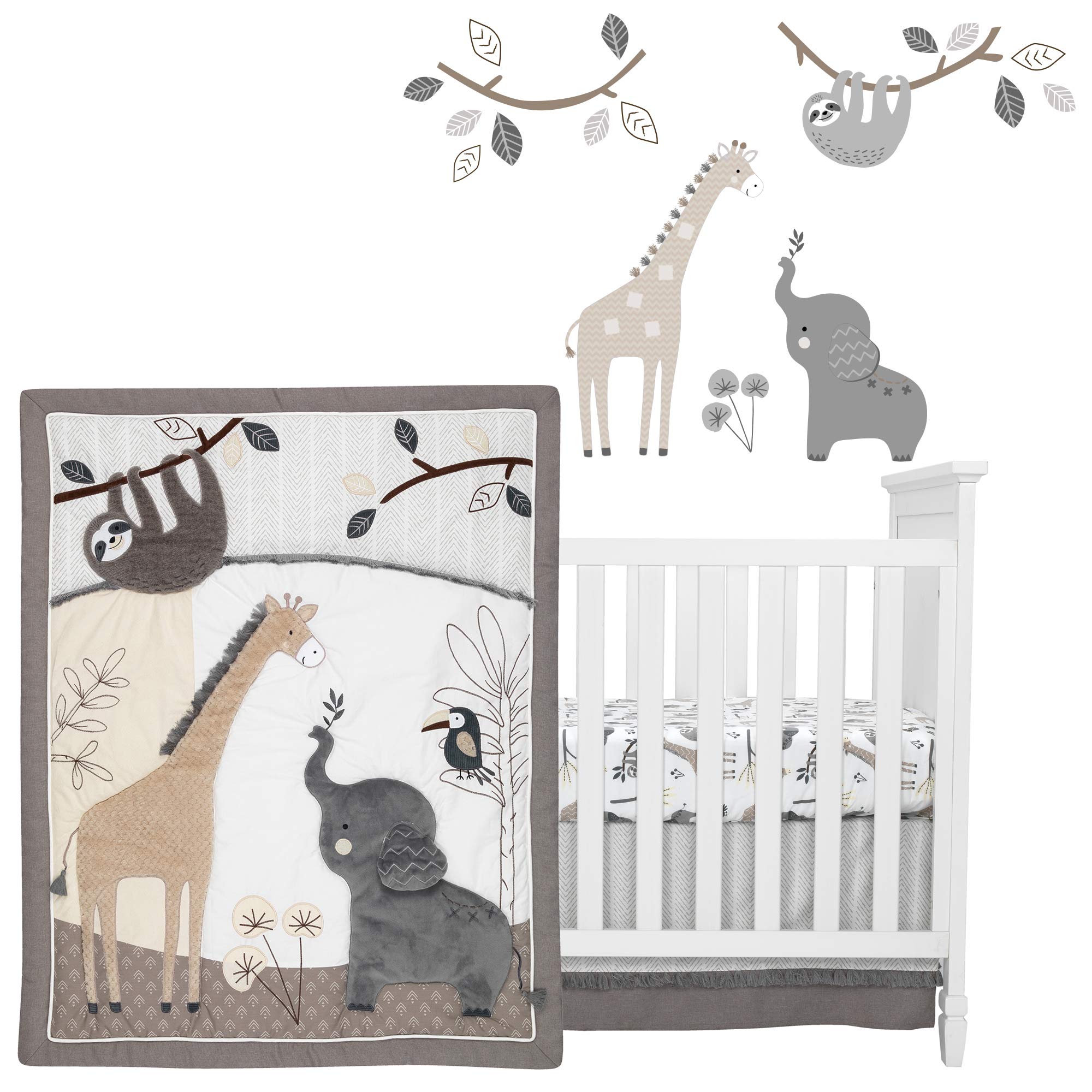 Foto 2 pulgar | Sets para Cuna Lambs & Ivy Baby Jungle Animals 4 Piezas - Venta Internacional