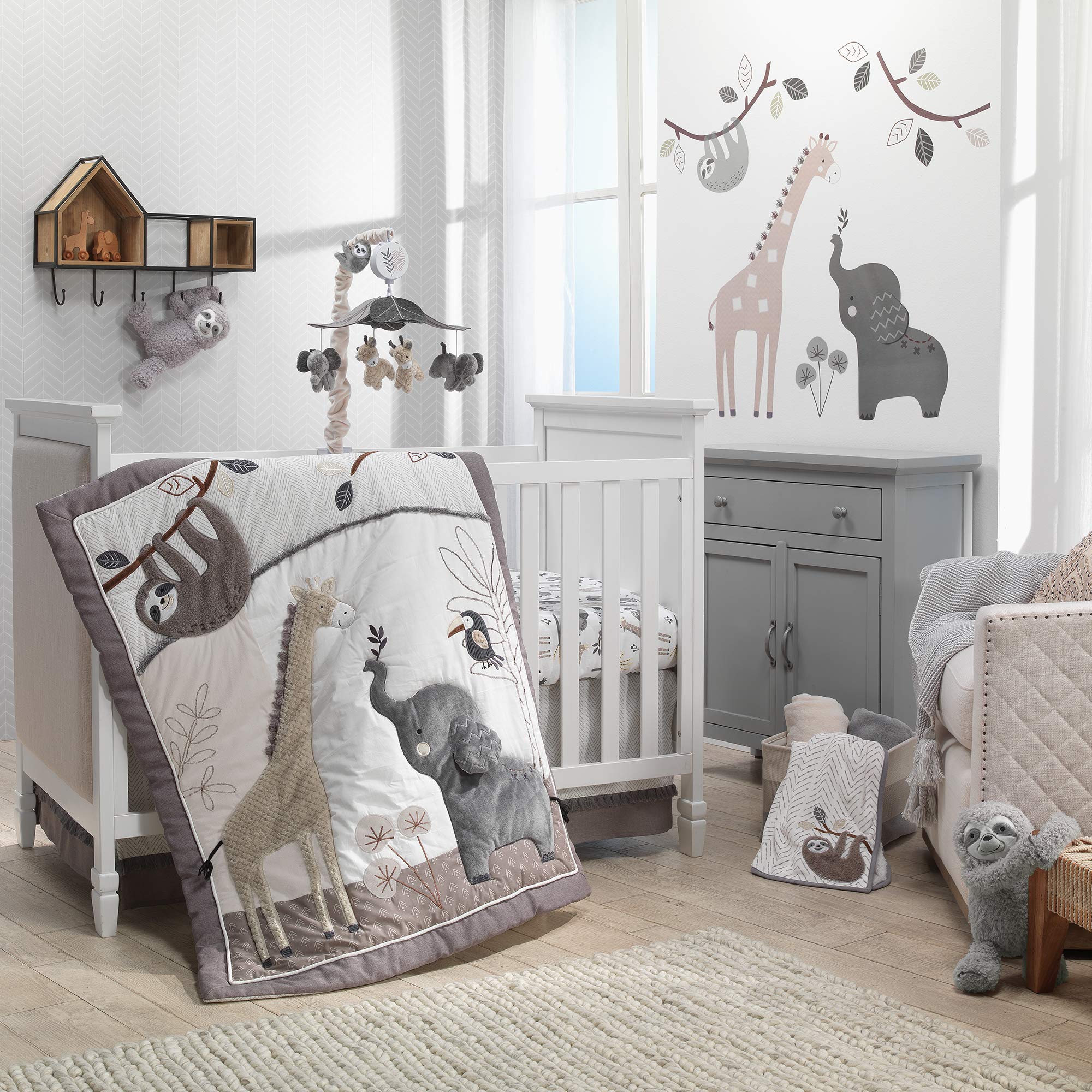 Foto 3 pulgar | Sets para Cuna Lambs & Ivy Baby Jungle Animals 4 Piezas - Venta Internacional