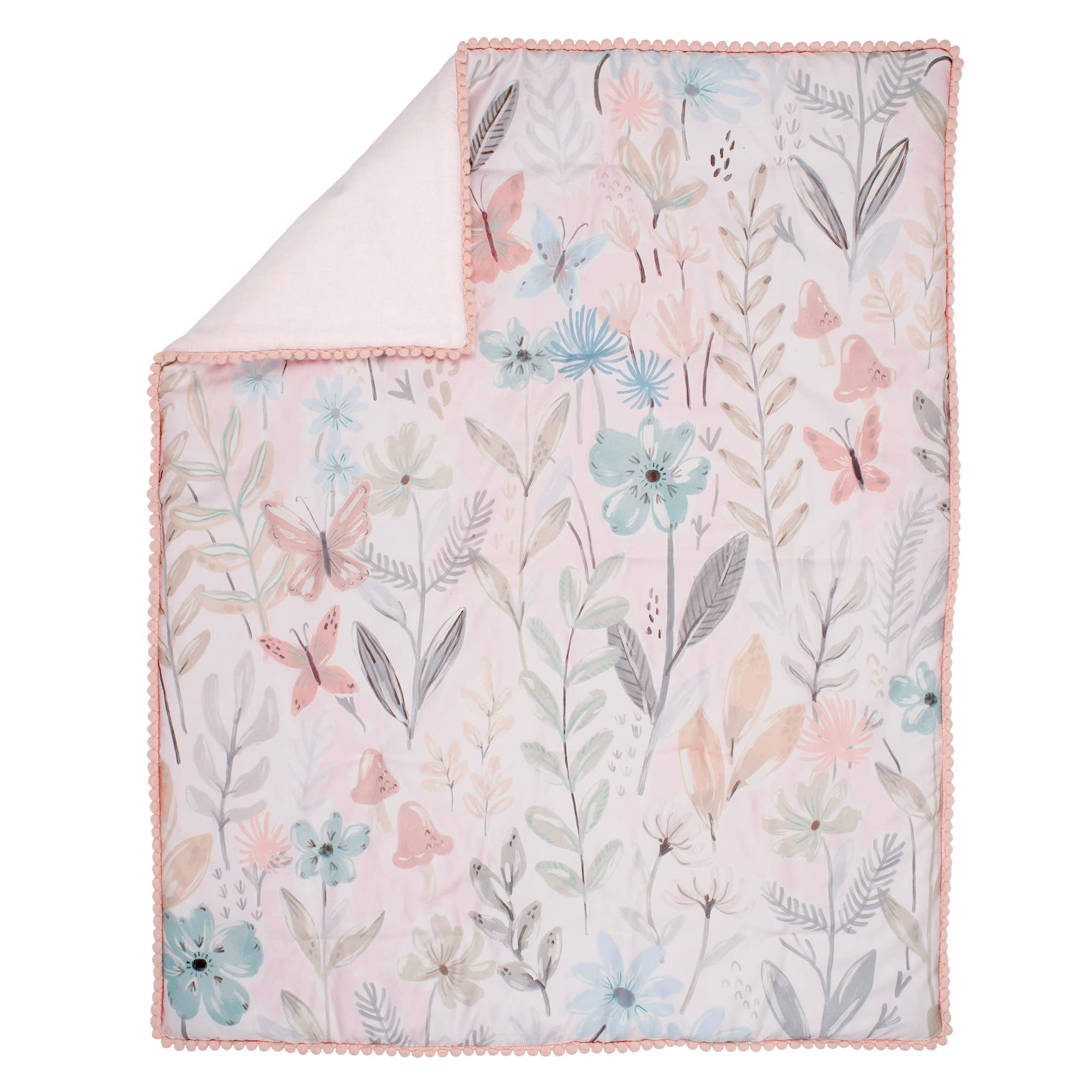 Foto 4 pulgar | Set para Cuna Lambs & Ivy Baby Blooms 3 Piezas Estampado Floral Rosa - Venta Internacional