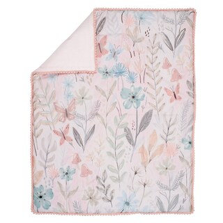 Foto 3 | Set para Cuna Lambs & Ivy Baby Blooms 3 Piezas Estampado Floral Rosa - Venta Internacional