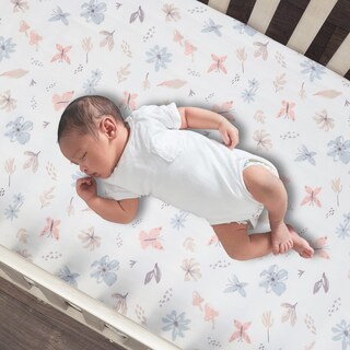 Foto 6 | Set para Cuna Lambs & Ivy Baby Blooms 3 Piezas Estampado Floral Rosa - Venta Internacional