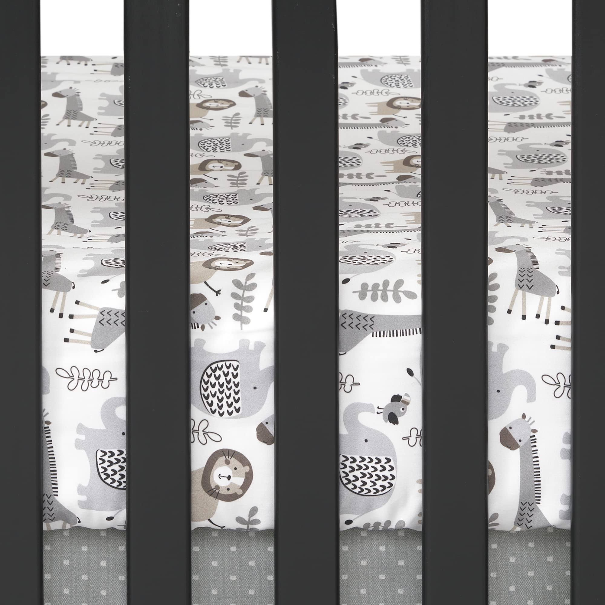 Foto 5 | Juego De Ropa De Cama Para Cuna Lambs & Ivy Urban Jungle, 4 Piezas, Gris - Venta Internacional.