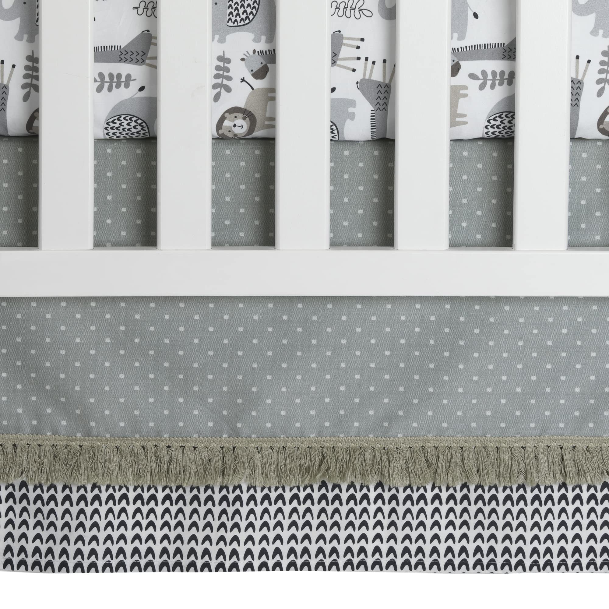 Foto 6 | Juego De Ropa De Cama Para Cuna Lambs & Ivy Urban Jungle, 4 Piezas, Gris - Venta Internacional.