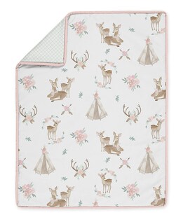 Foto 3 | Juego De Ropa De Cama Para Cuna Sweet Jojo Designs Blush Pink Woodland, 4 Piezas - Venta Internacional.