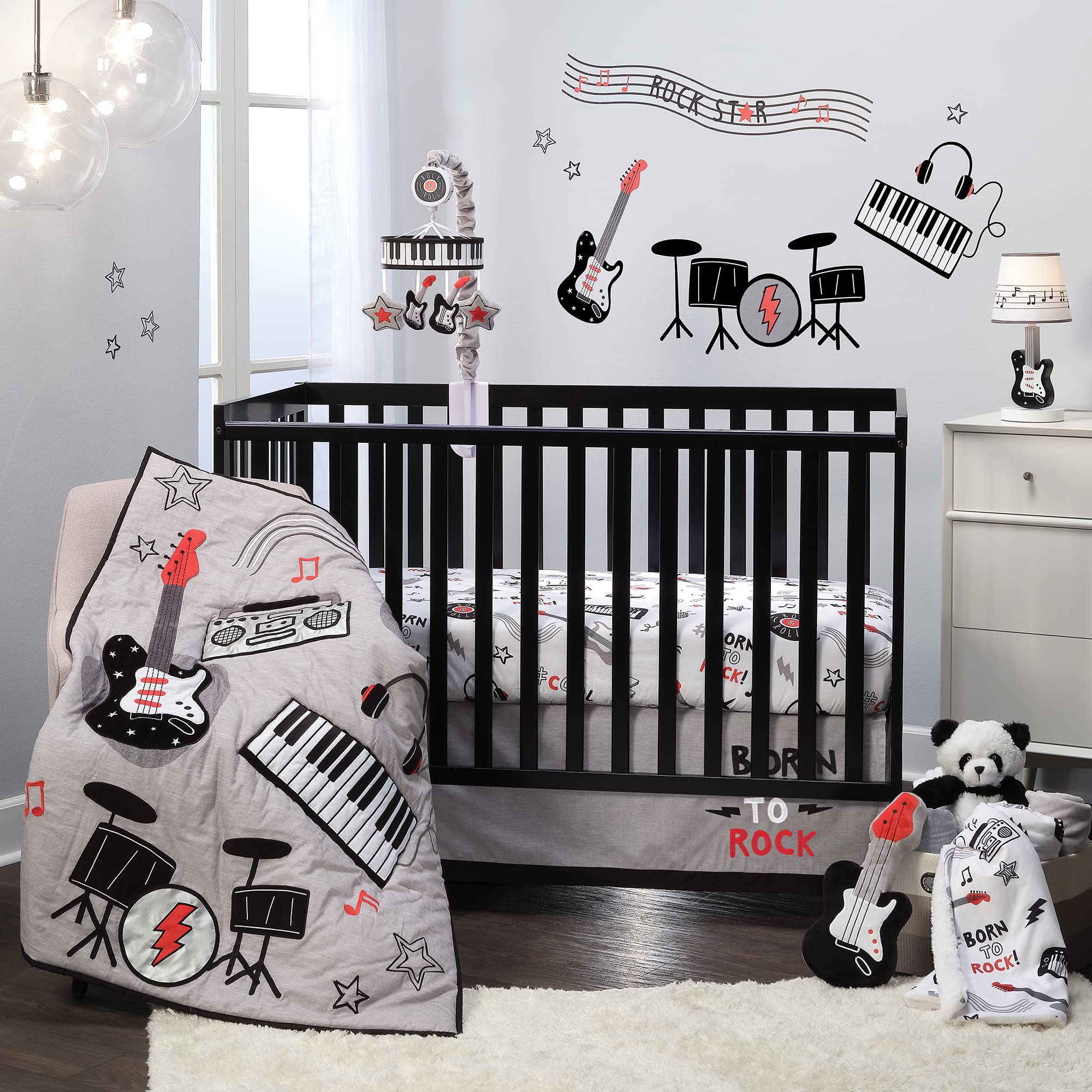 Foto 1 | Juego De Ropa De Cama Para Cuna Lambs & Ivy Rock Star Instrumentos Musicales - Venta Internacional.