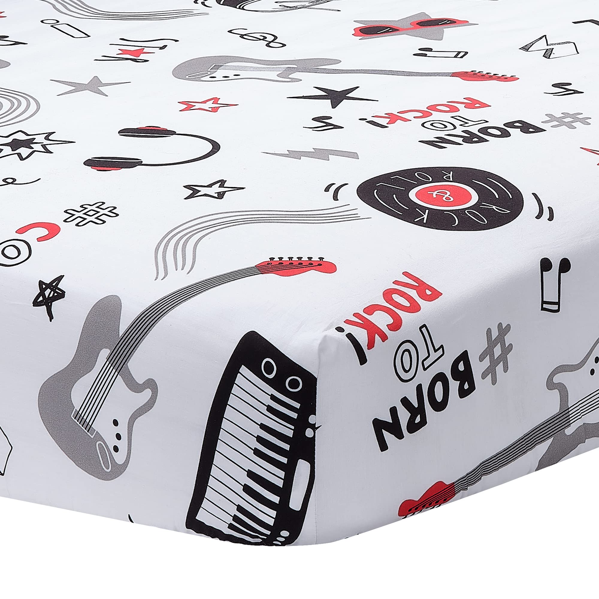 Foto 5 pulgar | Juego De Ropa De Cama Para Cuna Lambs & Ivy Rock Star Instrumentos Musicales - Venta Internacional.