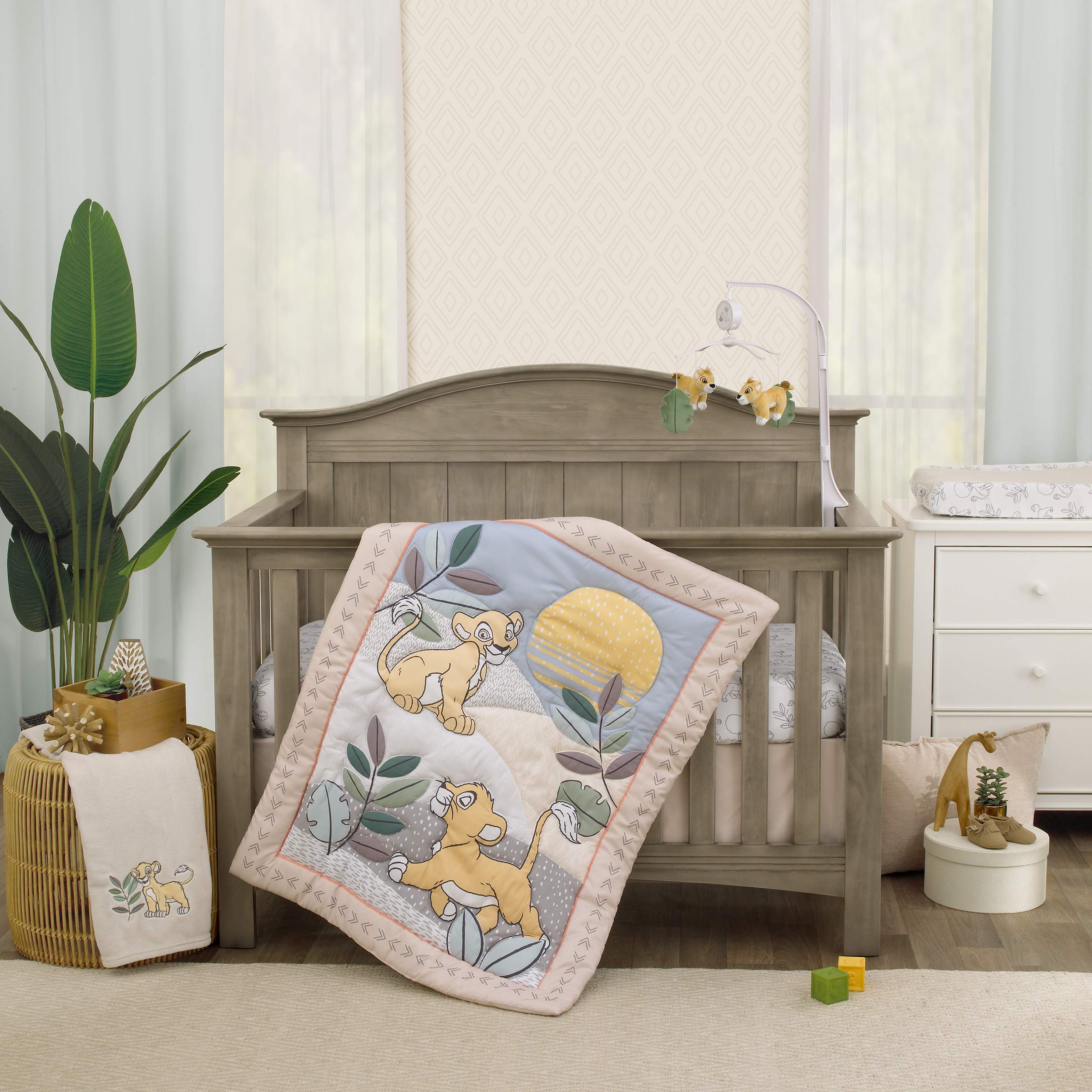 Foto 1 | Juego De Ropa De Cama Para Cuna Disney Lion King Leader Of The Pack, 3 Piezas - Venta Internacional.