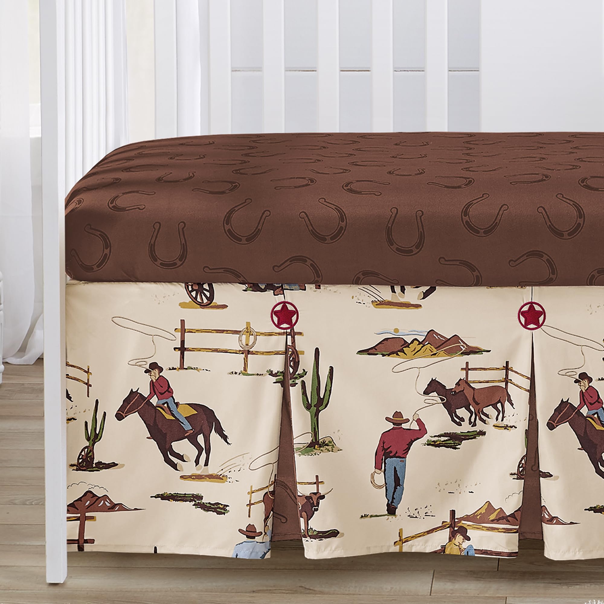 Foto 5 pulgar | Juego De Ropa De Cama Para Cuna Sweet Jojo Designs Western Cowboy Boy - Venta Internacional.