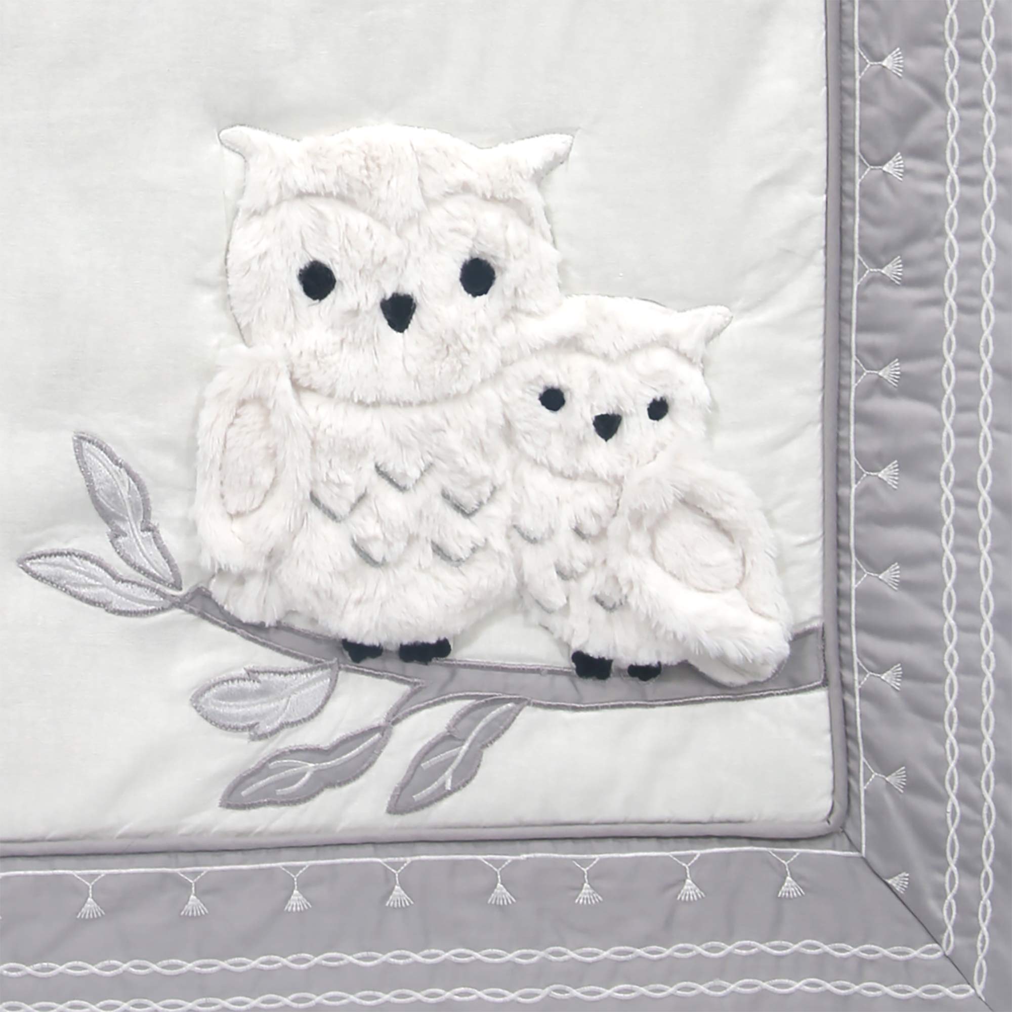 Foto 4 pulgar | Juego De Ropa De Cama Para Cuna Lambs & Ivy Luna, Diseño De Búho Celestial Blanco/gris - Venta Internacional.
