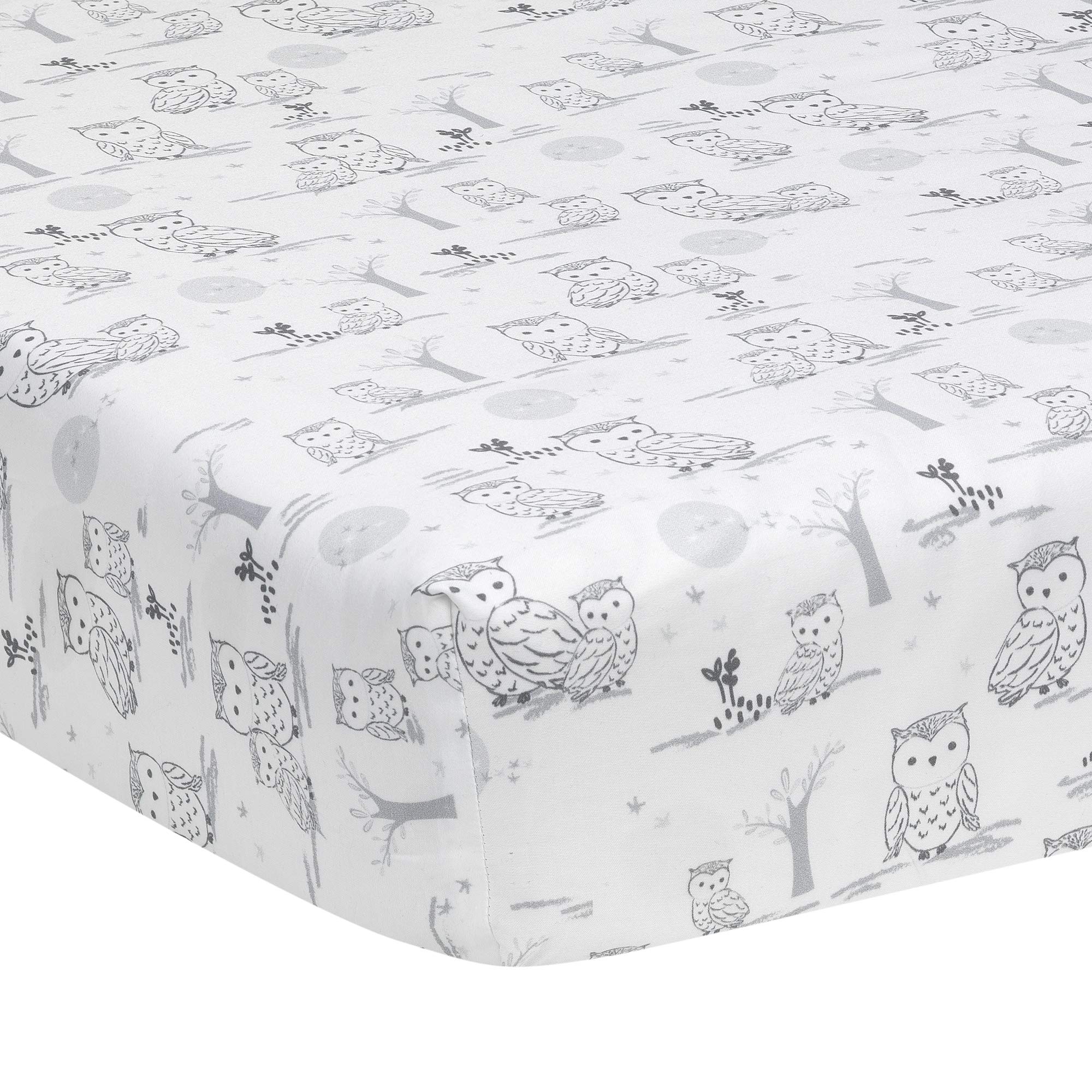 Foto 5 pulgar | Juego De Ropa De Cama Para Cuna Lambs & Ivy Luna, Diseño De Búho Celestial Blanco/gris - Venta Internacional.