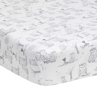 Foto 4 | Juego De Ropa De Cama Para Cuna Lambs & Ivy Luna, Diseño De Búho Celestial Blanco/gris - Venta Internacional.