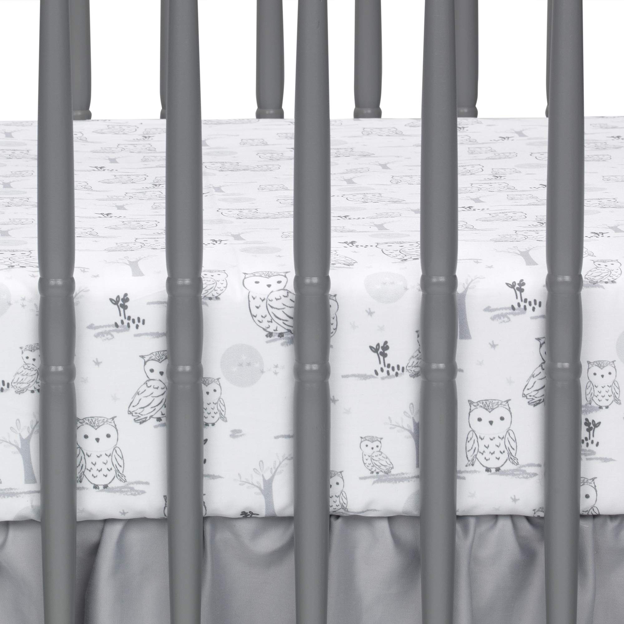 Foto 6 pulgar | Juego De Ropa De Cama Para Cuna Lambs & Ivy Luna, Diseño De Búho Celestial Blanco/gris - Venta Internacional.