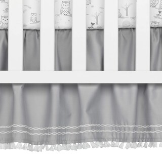 Foto 6 | Juego De Ropa De Cama Para Cuna Lambs & Ivy Luna, Diseño De Búho Celestial Blanco/gris - Venta Internacional.