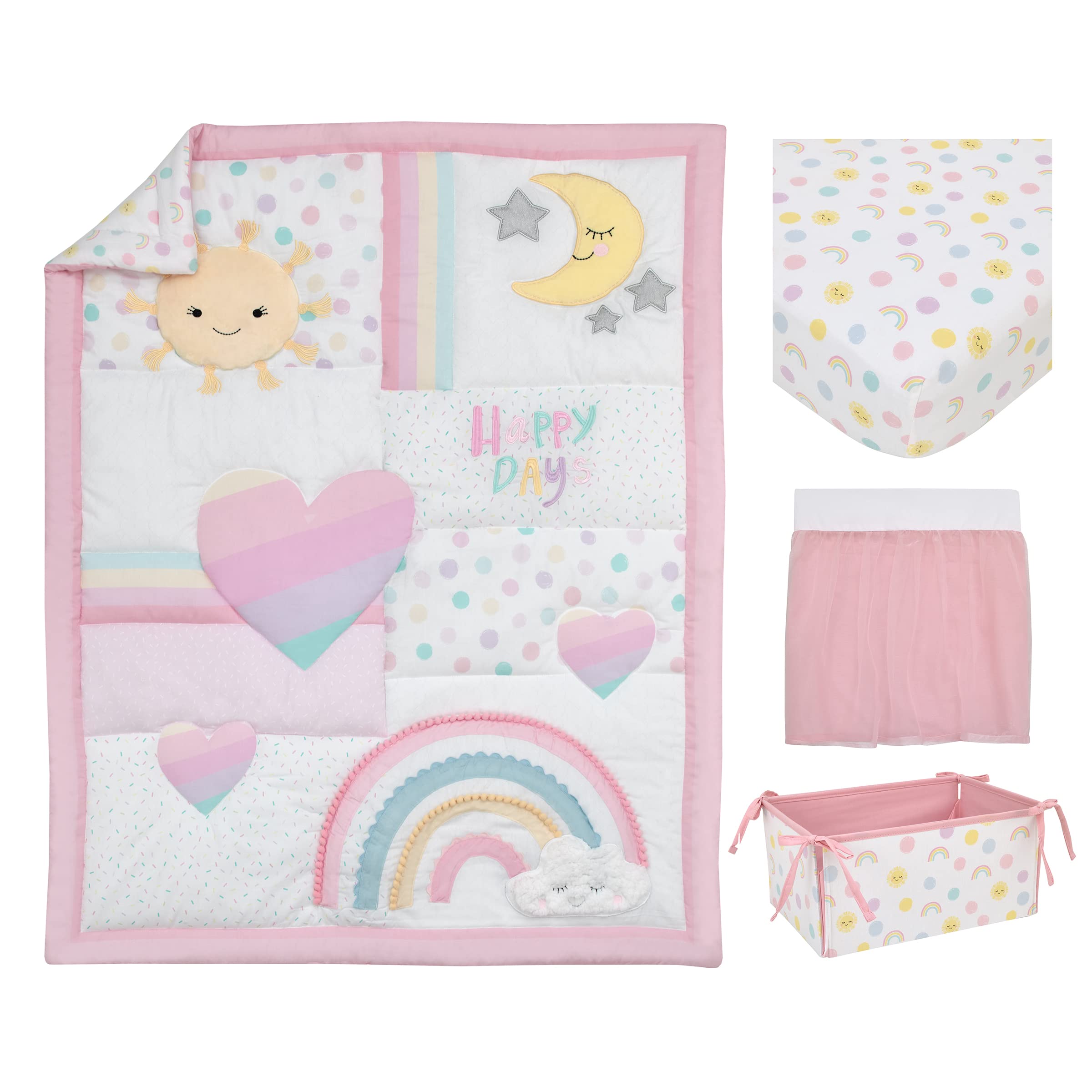 Foto 7 pulgar | Juego De Ropa De Cama Para Cuna Nojo Happy Days, 4 Piezas - Venta Internacional.