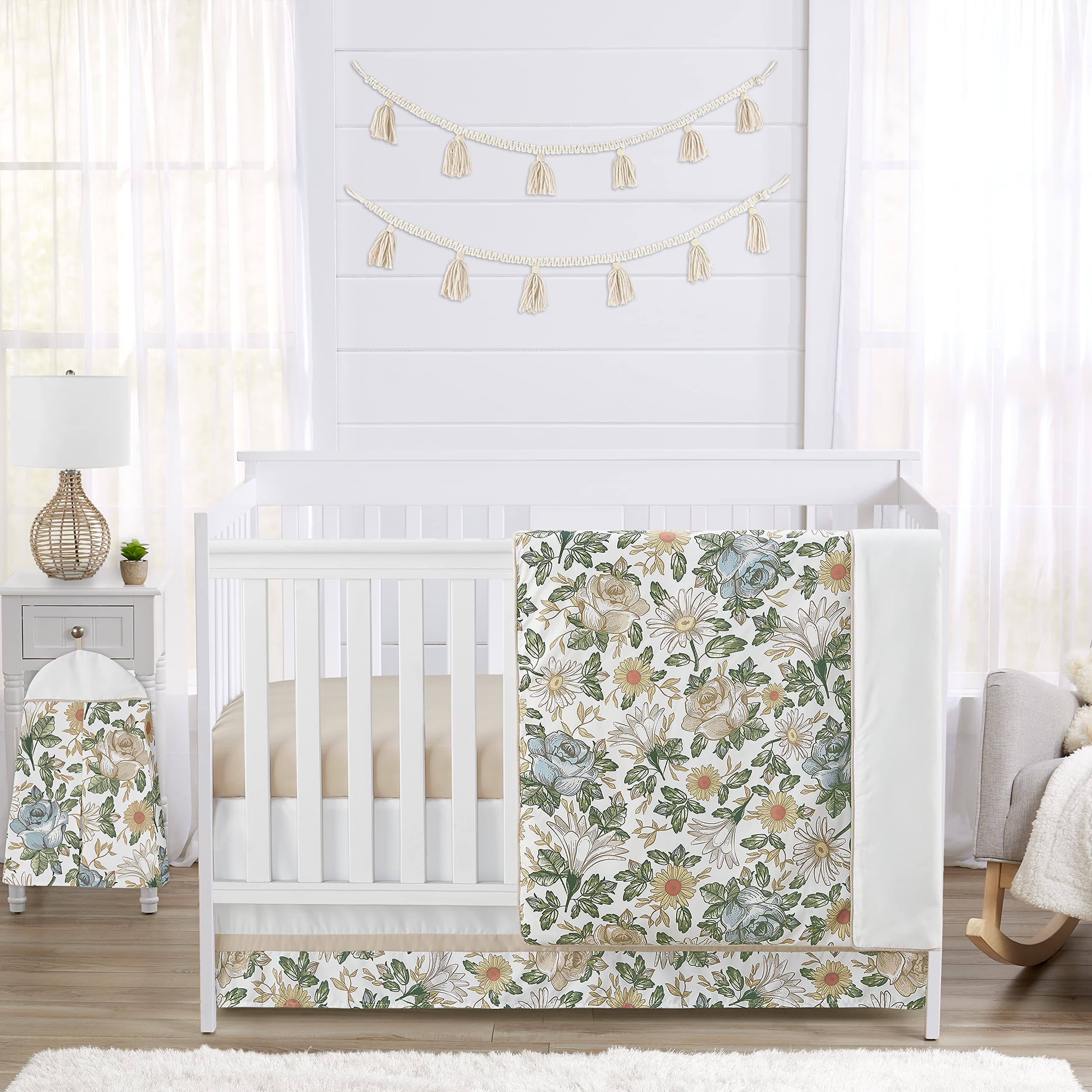 Juego De Ropa De Cama Para Cuna Sweet Jojo Designs Vintage Floral, 4 Piezas - Venta Internacional. $2,517