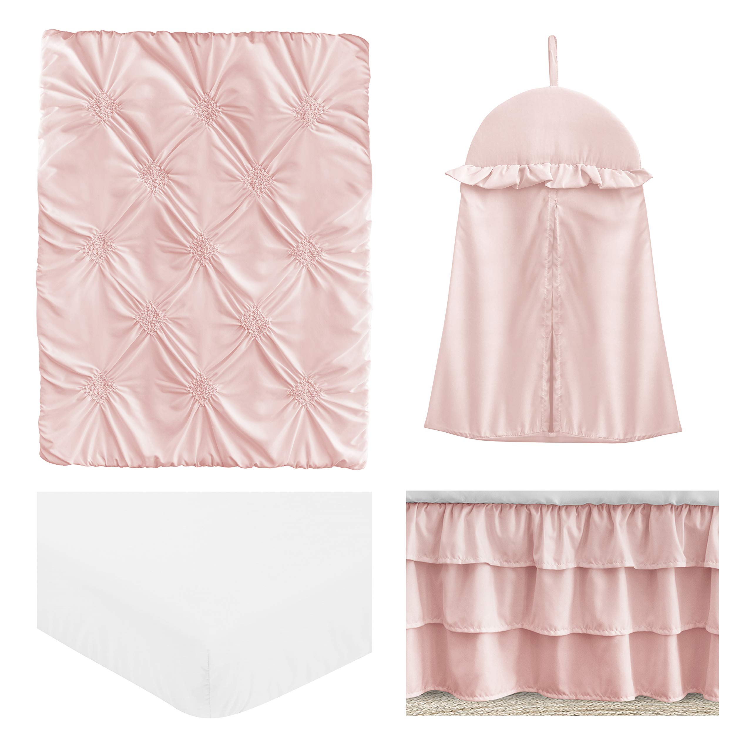 Foto 2 | Juego De Ropa De Cama Para Cuna Sweet Jojo Designs Harper Blush Pink, 4 Unidades - Venta Internacional.