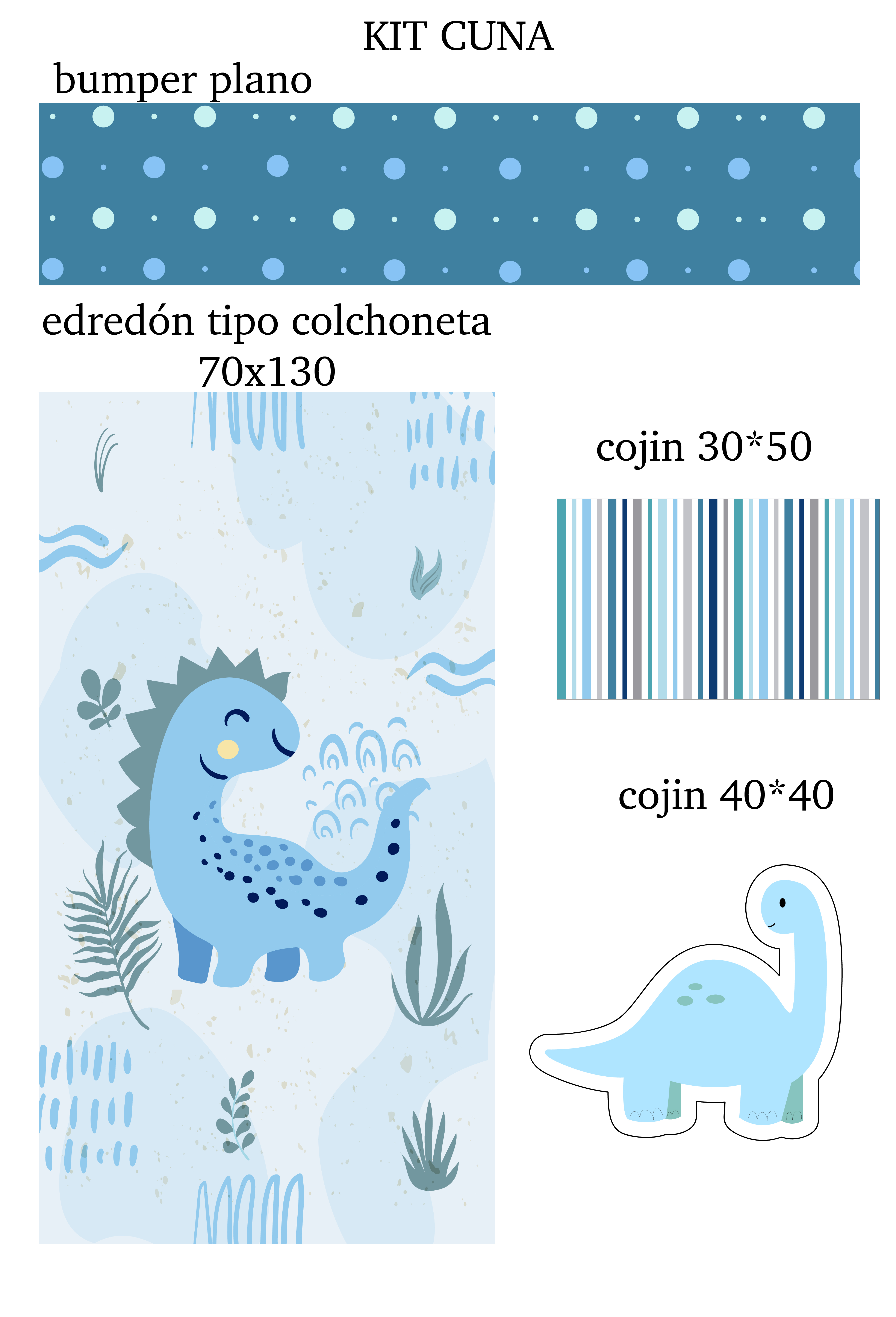 Foto 5 pulgar | Juego Dinosaurio Azul  70 * 130 Cm.