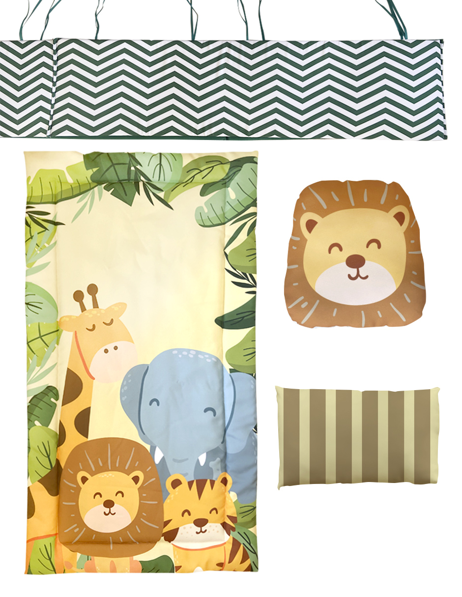 Foto 4 pulgar | Juego De Cuna Animales 70*130cm