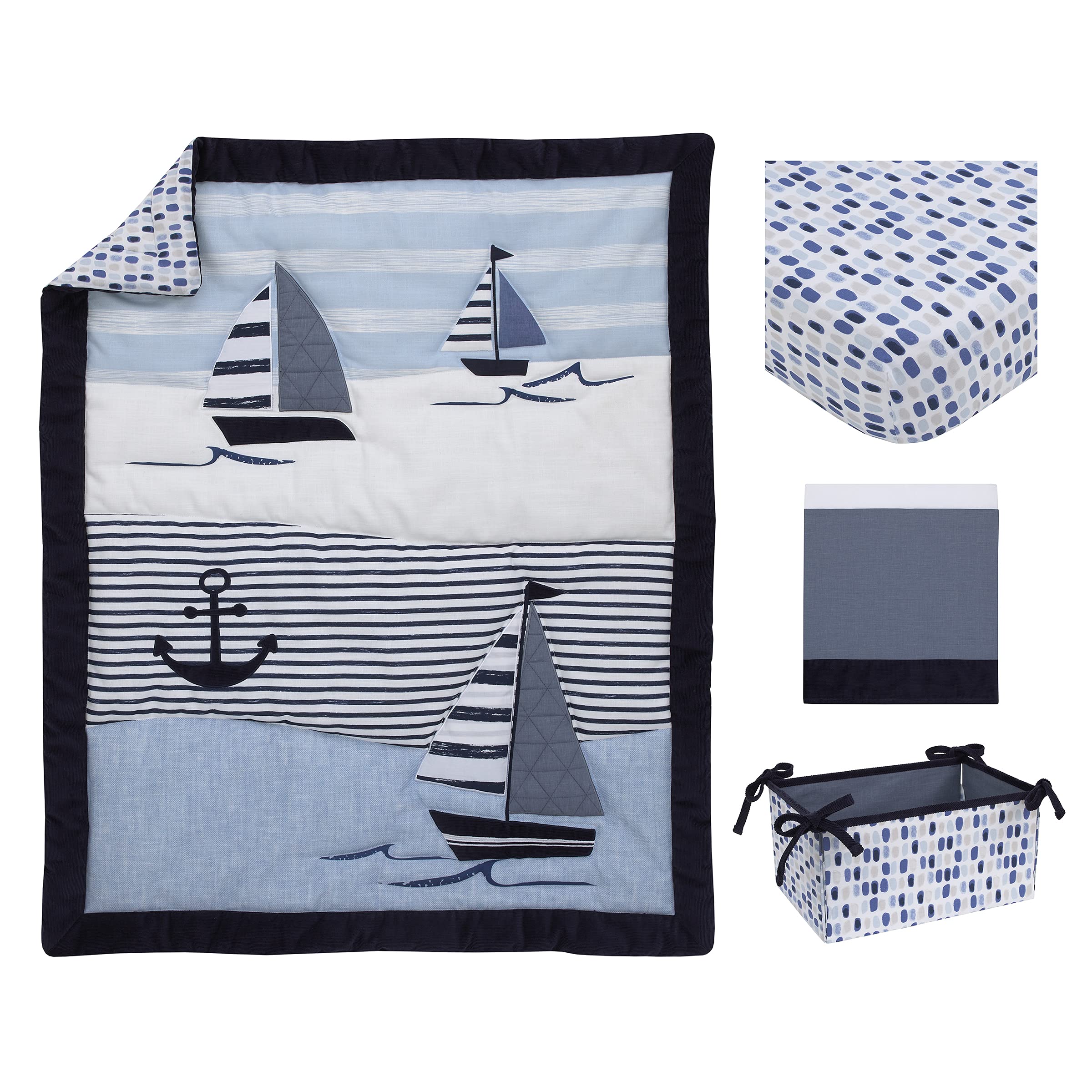 Foto 7 pulgar | Juego De Ropa De Cama Para Cuna Nautica Nautica Adventure, 4 Piezas - Venta Internacional.