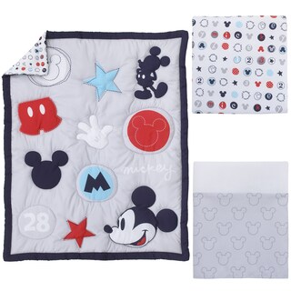 Foto 2 | Juego De Ropa De Cama Para Cuna De Bebé Disney Amazing Mickey Mouse, 3 Piezas - Venta Internacional.