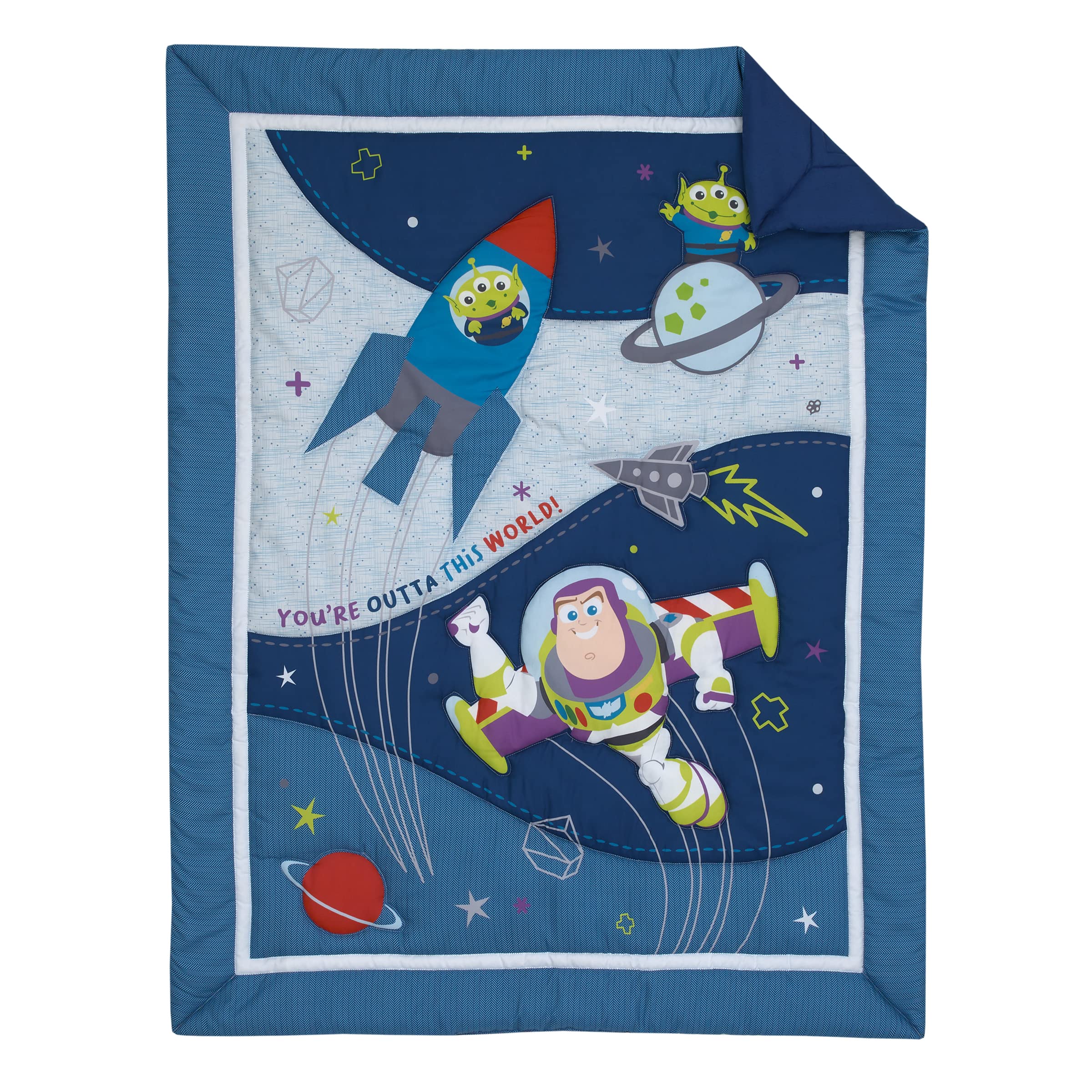 Foto 3 pulgar | Juego De Ropa De Cama Para Cuna Disney Toy Story Outta This World, 3 Piezas - Venta Internacional.
