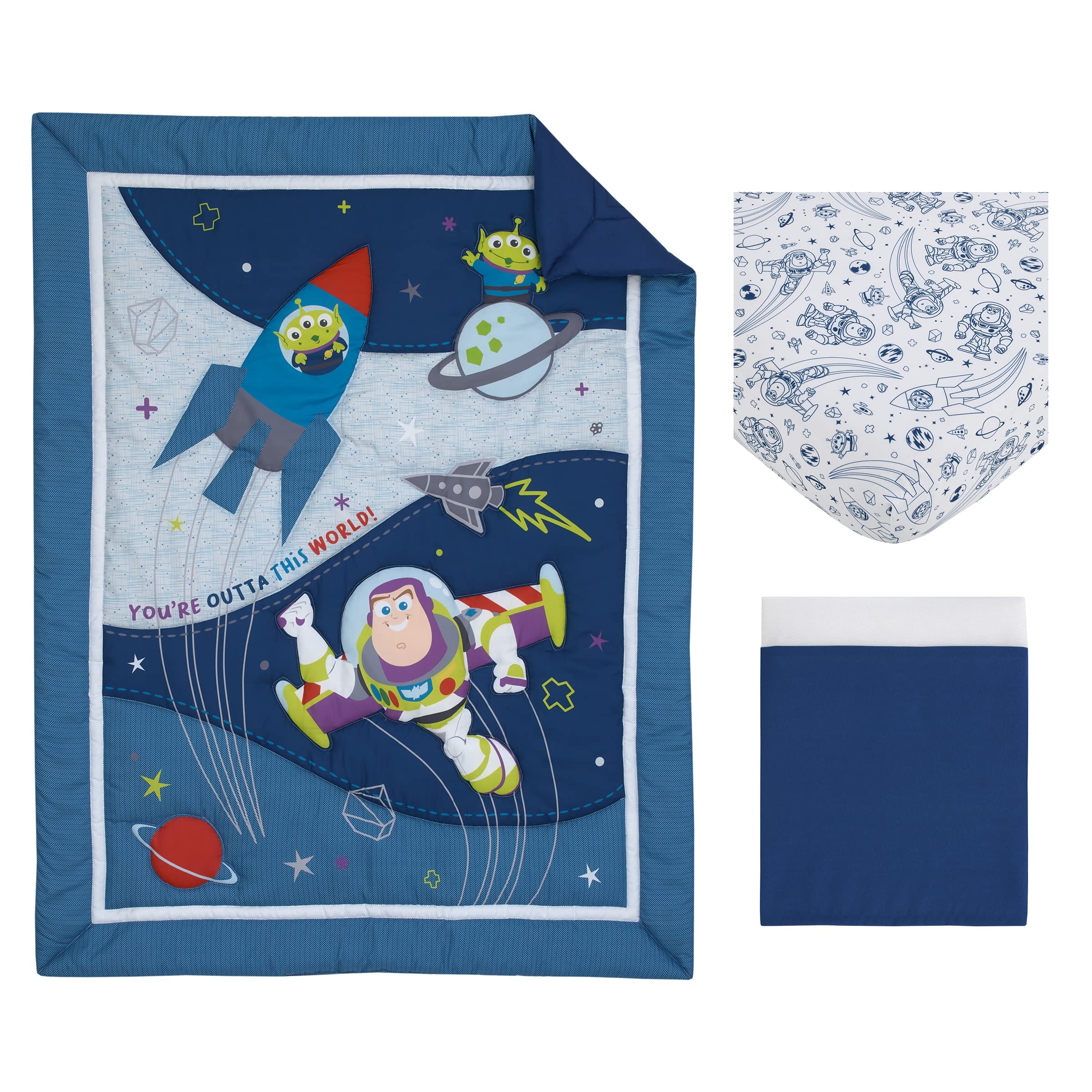 Foto 6 pulgar | Juego De Ropa De Cama Para Cuna Disney Toy Story Outta This World, 3 Piezas - Venta Internacional.