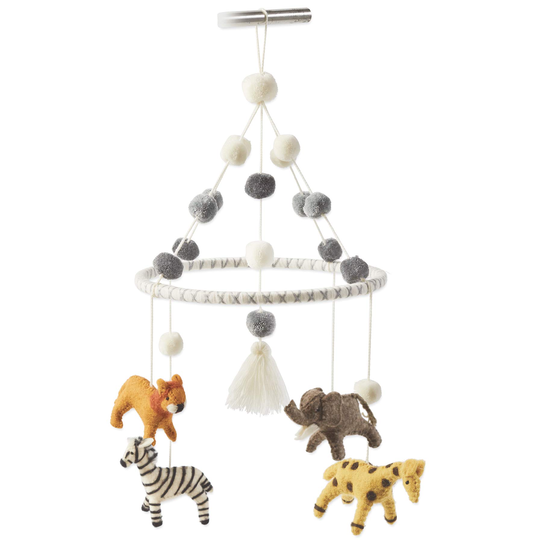 Foto 2 pulgar | Cuna Mobile Mud Pie Nursery Safari Animals De Lana Multicolor - Venta Internacional.