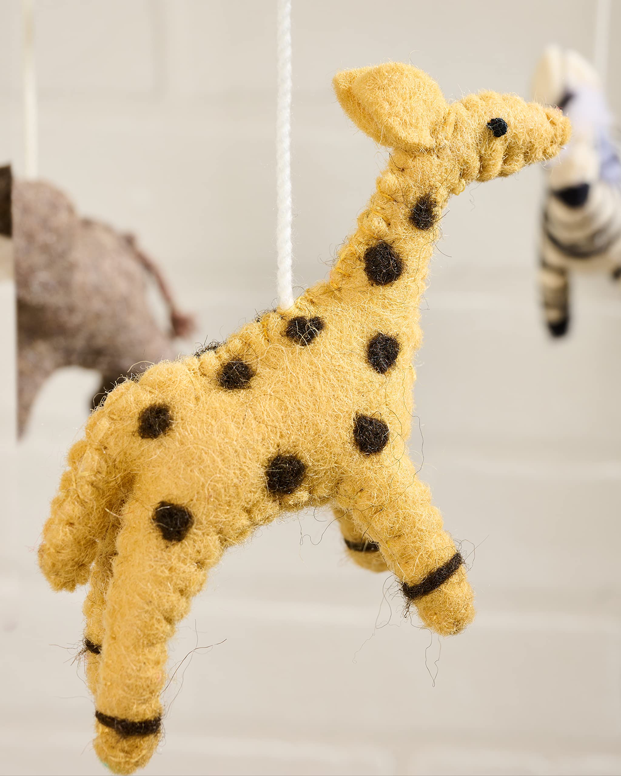 Foto 6 pulgar | Cuna Mobile Mud Pie Nursery Safari Animals De Lana Multicolor - Venta Internacional.