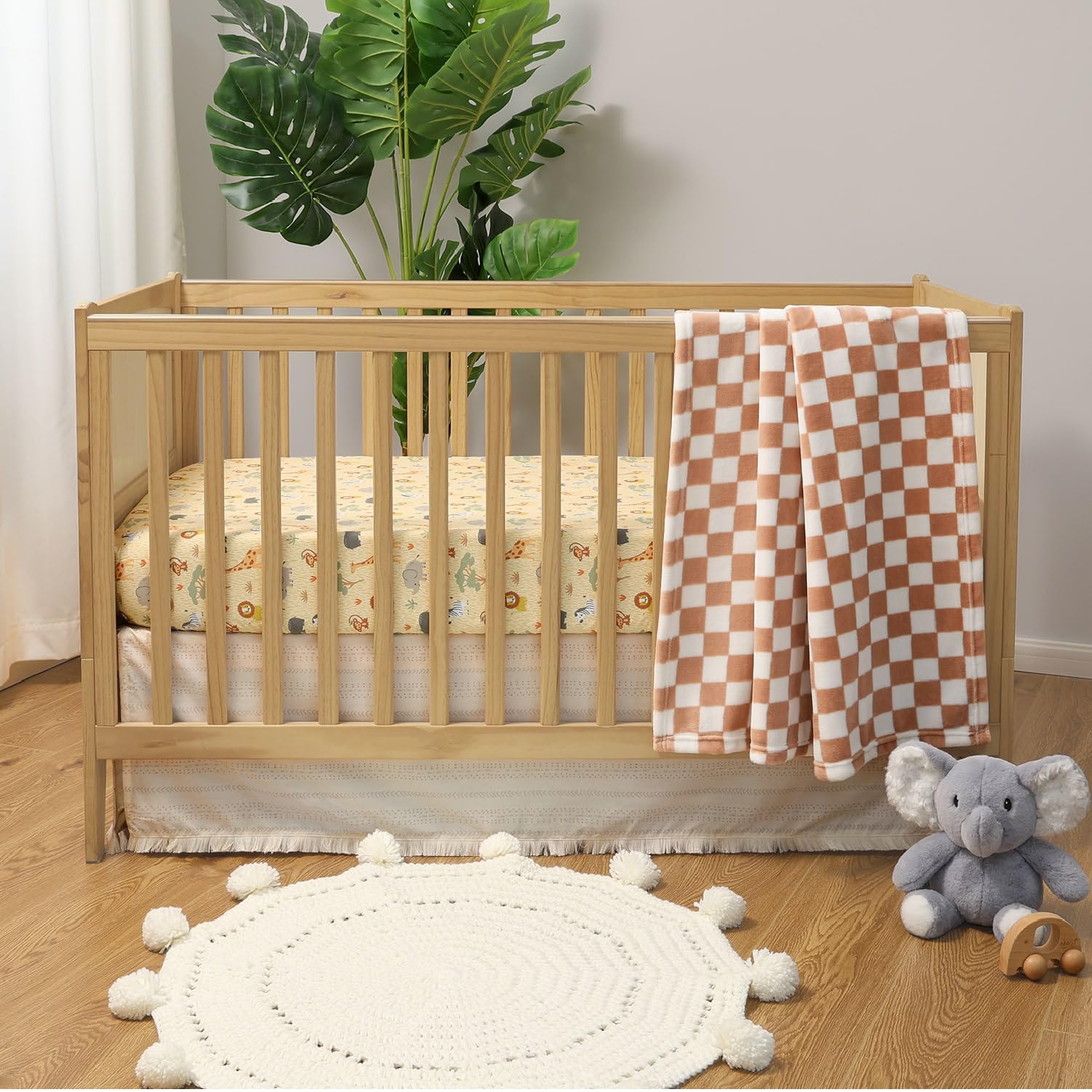 Foto 2 pulgar | Juego De Ropa De Cama Para Cuna The Peanutshell Elephant Safari  3 Piezas - Venta Internacional.