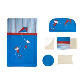 Foto 2 | Set de Edredón para Cuna Chiqui Mundo St Edr C Ch color Azul 6 Piezas