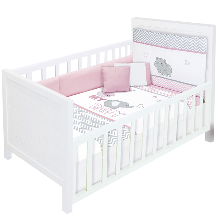 Foto 2 pulgar | Set de Edredón Baby Baby CARAMELO color Rosa para Cama Cuna Corral 6 PZAS