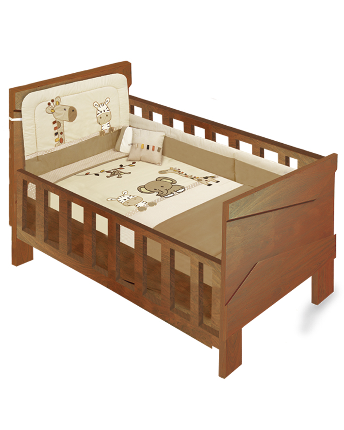 Set De Edredón Baby Baby  Mod. Jungla Para Cama Cuna Corral 6 Pzas