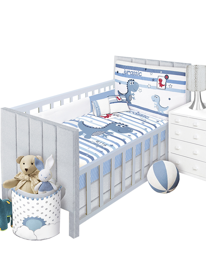 Edredón Baby Baby Jurassic para Cama Cuna Corral 6 Piezas