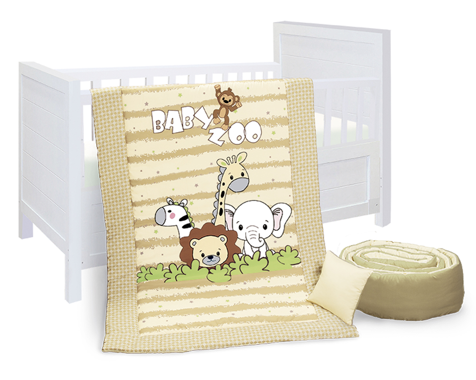 Juego de Edredón 4 Pzas Baby Zoo Magic Dreams color Beige