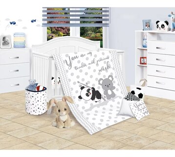 Foto 2 | Set Edredon Cuna Cama Corral Baby Baby Unisex Panditas