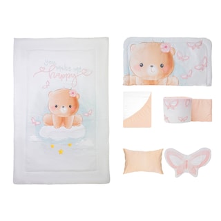 Foto 1 | Juego De Edredón Chiquimundo Para Cama Cuna Corral Candy Bear 6 Pzas