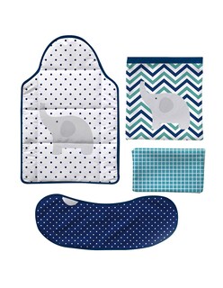 Foto 1 | Kit Organizador de Pañalera Beikia Elefantes Azules 4 Piezas