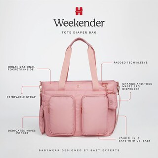 Foto 4 | Bolsa De Pañales Huggies Carry All Weekender Tote Bridal Rose - Venta Internacional.