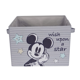 Foto 2 | Cesta De Almacenamiento Lambs & Ivy Disney Mickey Mouse De Lona Gris - Venta Internacional.