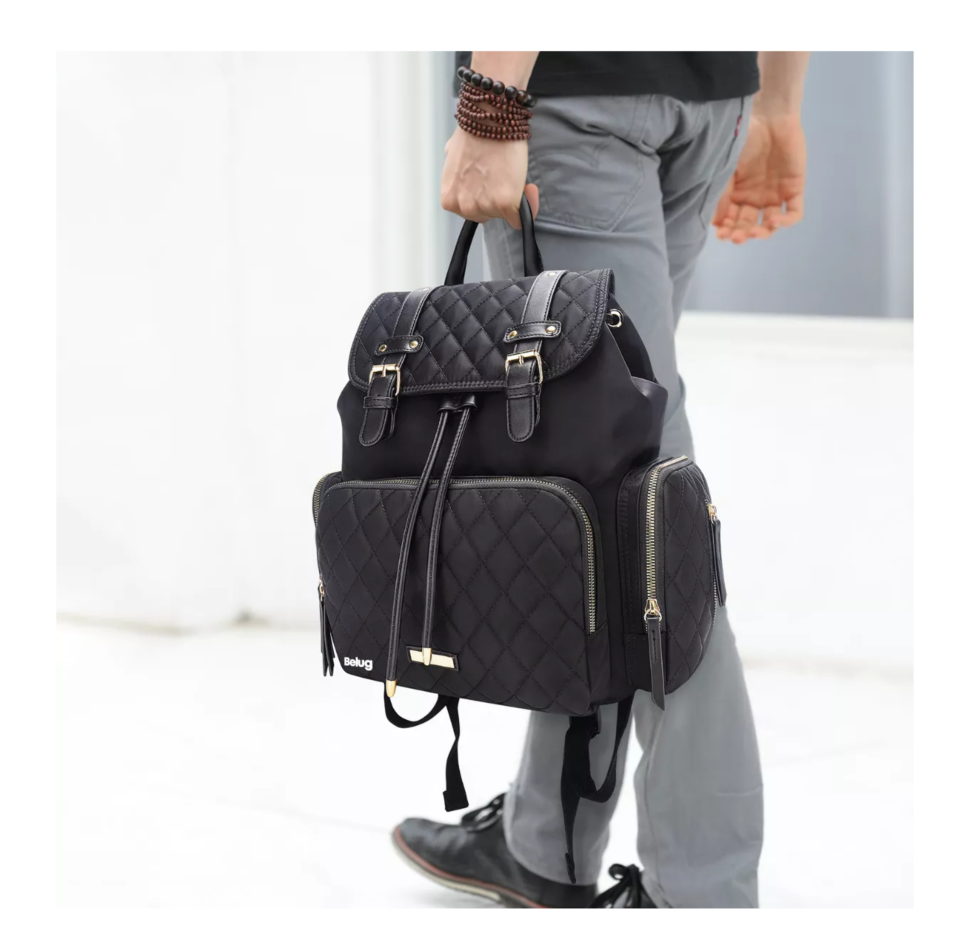 Foto 4 | Pañalera Mochila Moderna Impermeable Bolsa Negro Belug