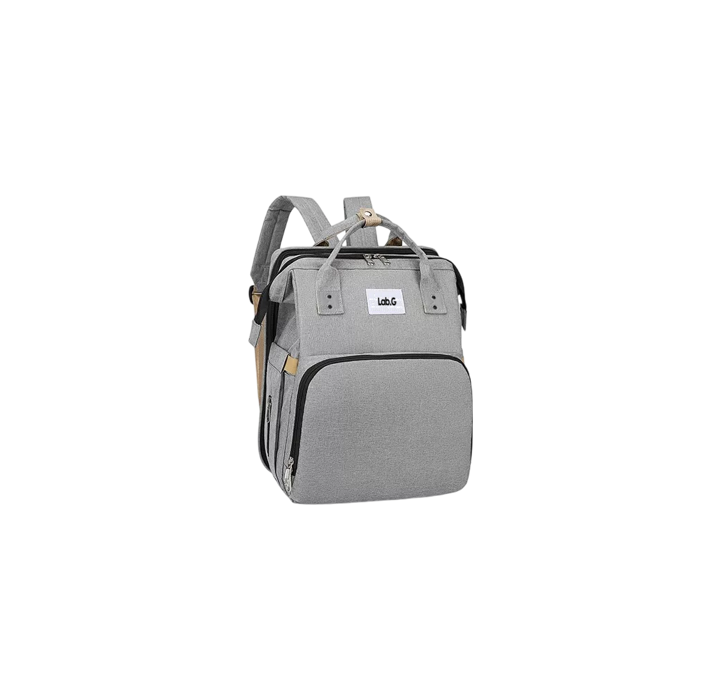 Foto 4 pulgar | Pañalera Expandible Lab.g Impermeable Y Cambiador Mochila 3 En 1 Gris