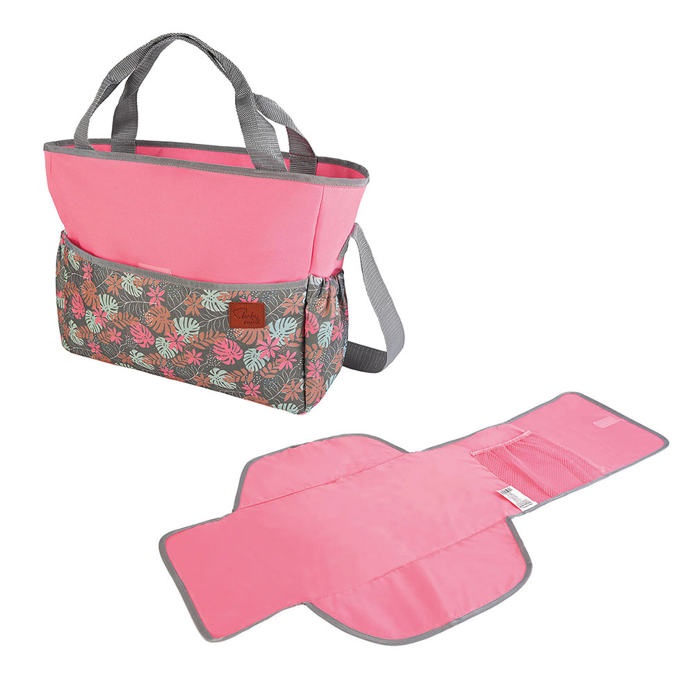 Foto 2 | Pañalera + Cambiador Baby Mink Bm05m Rosa (2 Piezas)
